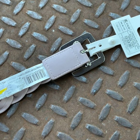 A New day Women Belt Pink Faux Leather Braided Waistband Size S - Picture 10 of 10